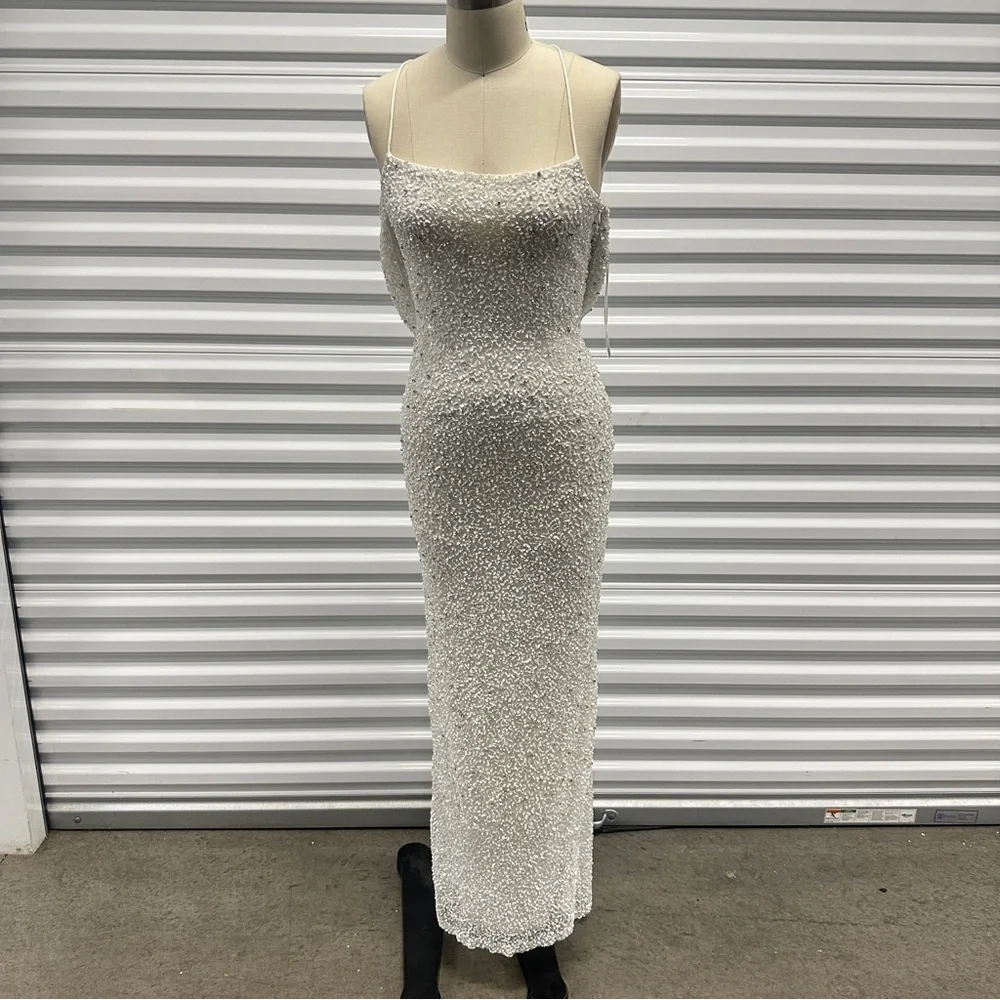Retrofete NEW WITH TAGS Beaded White Sequin Alice Dress Size XS - Picture 3 of 7